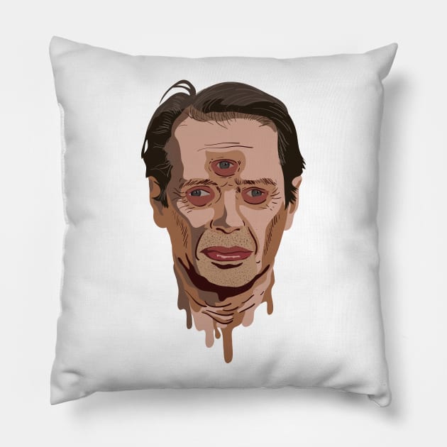 Enlightened Buscemi Pillow by nicholashugginsdesign