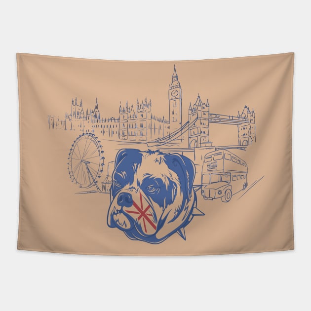 London Souvenir Tapestry by Happy Art Designs