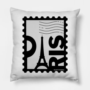 Paris, France Postage Stamp Pillow