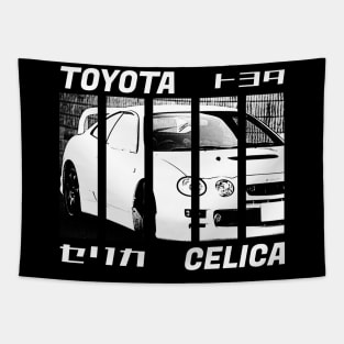 TOYOTA CELICA GT-FOUR Black 'N White 3 (Black Version) Tapestry