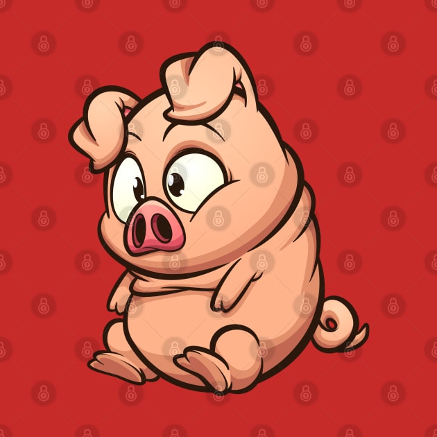 Fat little pig by memoangeles