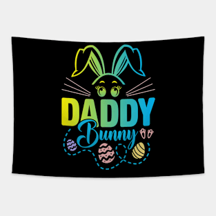 Daddy Bunny Easter Bunny Egg Hunting Happy Easter Day Tapestry