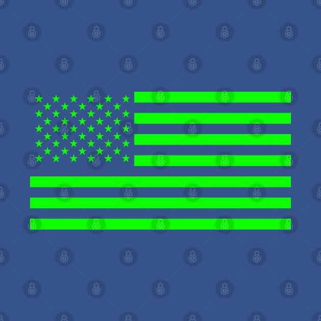 New United States Fluorescent Green Flag by NINE69