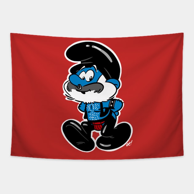 Leather Smurf Tapestry by CKline