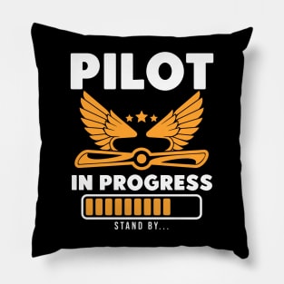 Pilot In Progress Pillow