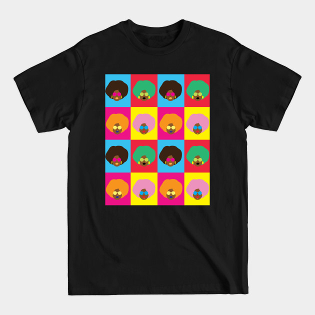 Discover Black Woman Pop Art Design Pattern - Black Women - T-Shirt