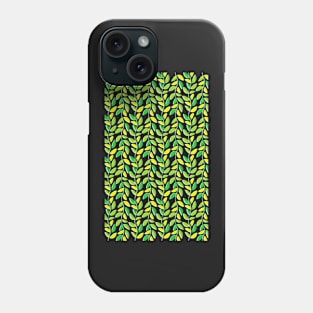 Rustic Pastel Leaves Pattern Phone Case