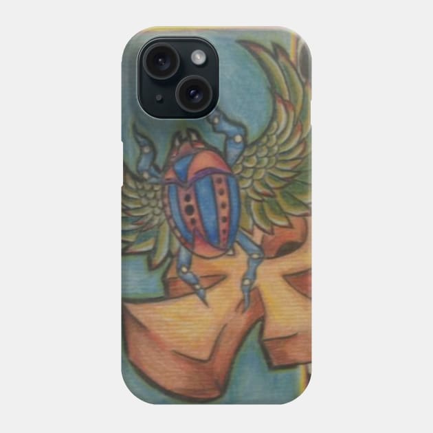 Scarab & Ankh Phone Case by ChaChaDivineArt