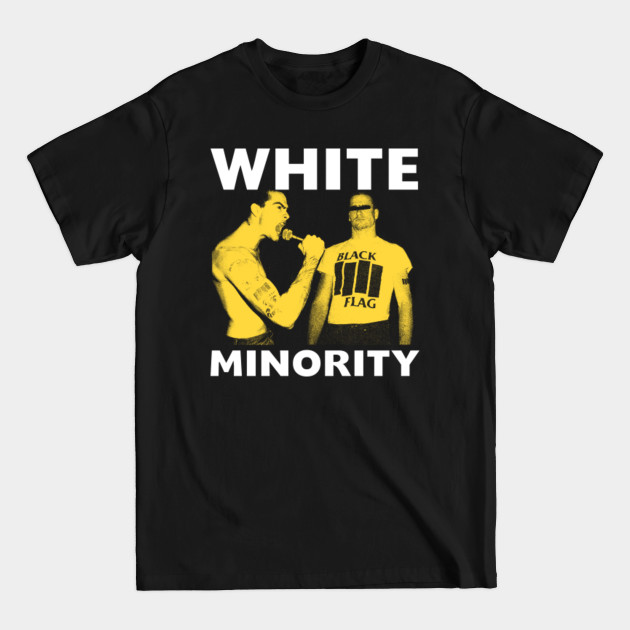 white minority - Black Flag - T-Shirt