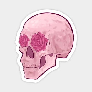 Rose Quartz Skull Magnet