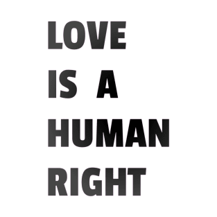 Love Is A Human Right (Black) T-Shirt