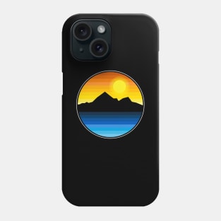 Synthwave Inspired Lakeside Mountain Phone Case