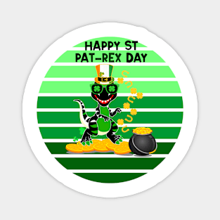 happy st pat rex day Dinosaur Magnet