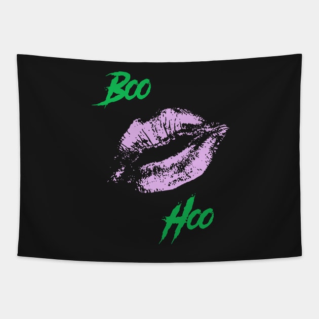 Boo Hoo - Pink lips Tapestry by Hunter