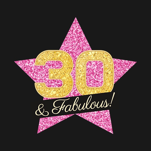 30th Birthday Gifts Women Fabulous - Pink Gold by BetterManufaktur