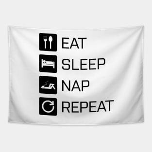 Eat Sleep Nap Repeat Tapestry