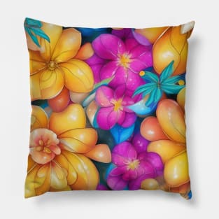 Whimsical Flowers Pillow