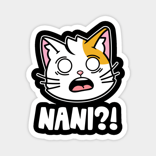 Nani Japanese Anime Manga Cat Magnet by Teewyld