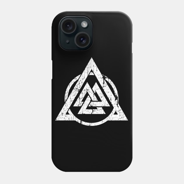 Norse Viking Valknut Nordic Vikings Pagan Symbol Phone Case by Blue Pagan