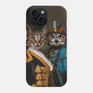 A Cat And An Owl Phone Case