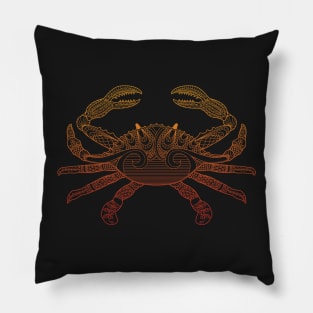 Color Me Crab - Orange Ombre Pillow