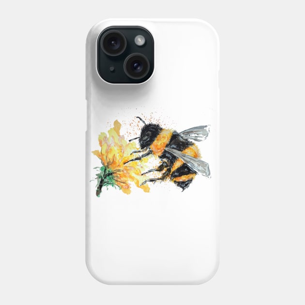 Bumble Bee collecting Pollen Phone Case by ZeichenbloQ