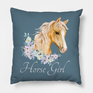 Lispe Horse Girl Equestrian Western Portrait Pillow