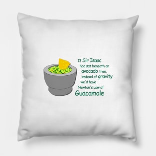 Gravity or guacamole? Pillow