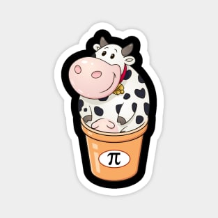 Cow Pi Day Funny Magnet