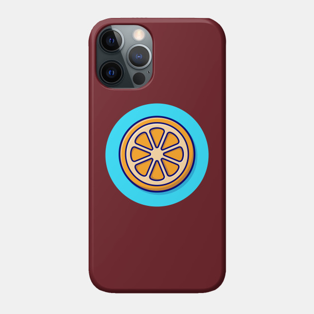 Slices Of Orange Cartoon Vector Icon Illustration (2) - Oranges - Phone Case