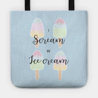 Cool Summer Print With Ice Cream Illustration And Typography Tote