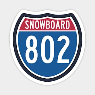 Snowboard Vermont Magnet