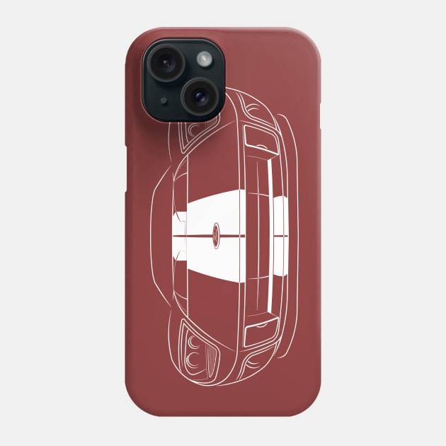 Ford GT - front stencil, white Phone Case by mal_photography