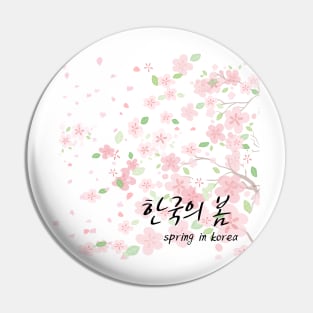 spring in korea,cherry blossoms bloom,petals fly Pin