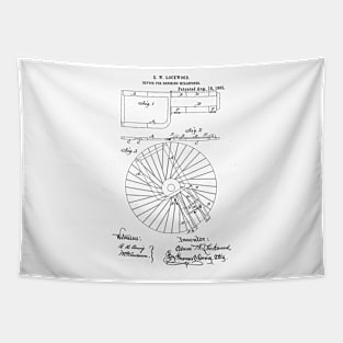 Device for Dressing Millstone Vintage Patent Hand Drawing Tapestry