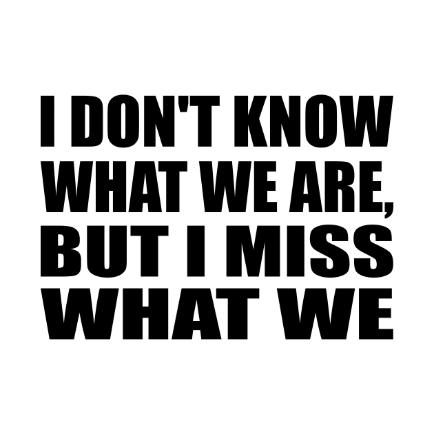 I don't know what we are, but i miss what we were by Geometric Designs