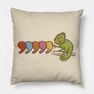 Comma Chameleon Pillow