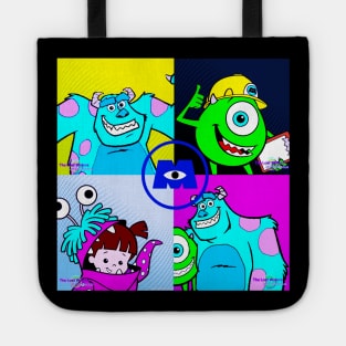 monsters inc pop art quad Tote