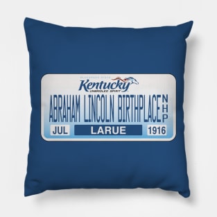 Abraham Lincoln Birthplace National Historical Park license plate Pillow