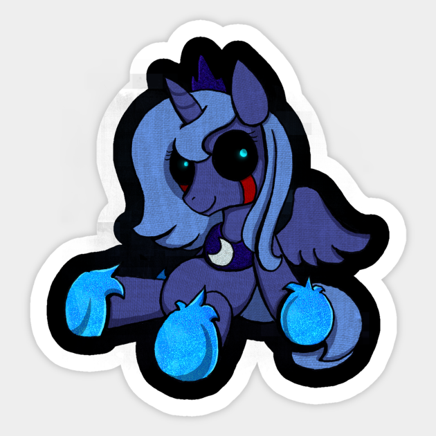 My Little Pony Princess Luna Plush Fnaf World Sticker Teepublic Like princess celestia and princess cadance. my little pony princess luna plush