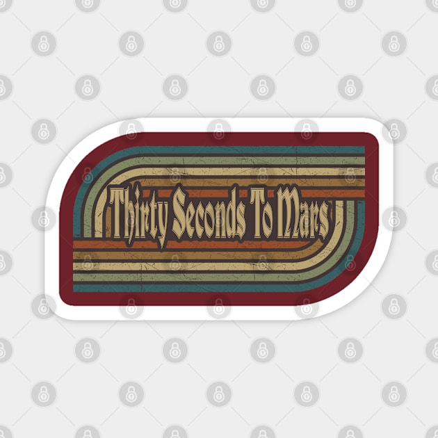 Thirty Seconds To Mars Vintage Stripes Magnet by paintallday