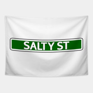 Salty St Street Sign Tapestry