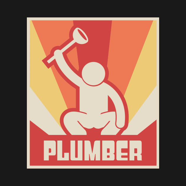 Vintage Style Plumber Poster by MeatMan