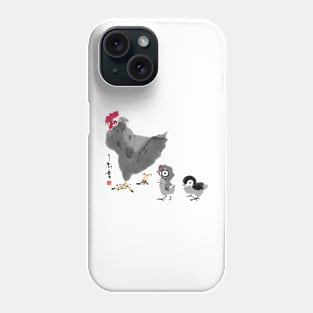 Annoyed Hen and Annoying Chicks Phone Case