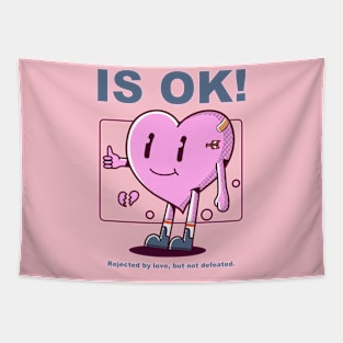 IS OK, Vintage Character Valentine Cartoon Tapestry