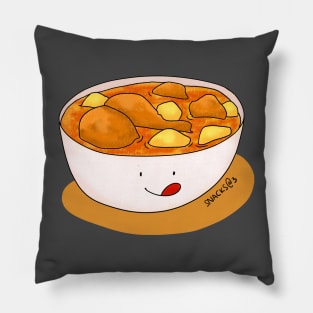 A bowl of chicken curry Pillow