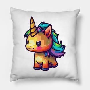 Pixel Unicorn Adventure Pillow