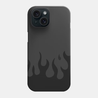 Dark fire flame-black Phone Case