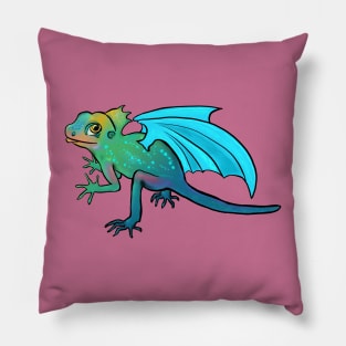 Adorable Green and Blue Baby Dragon Pillow