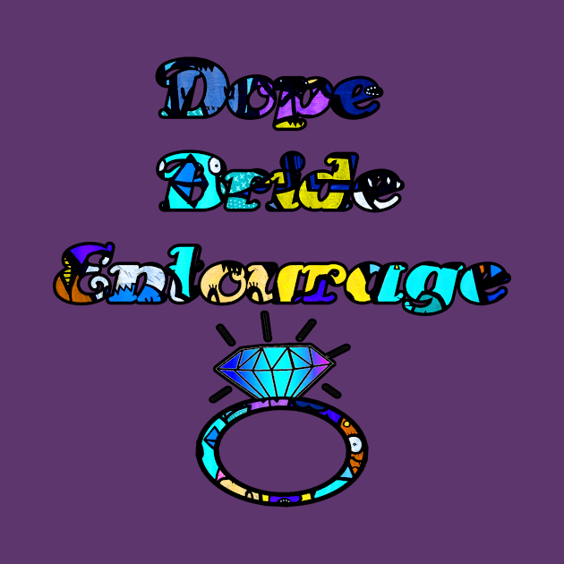 Dope Bride Entourage Graffiti Wedding Ring Design by artbyomega